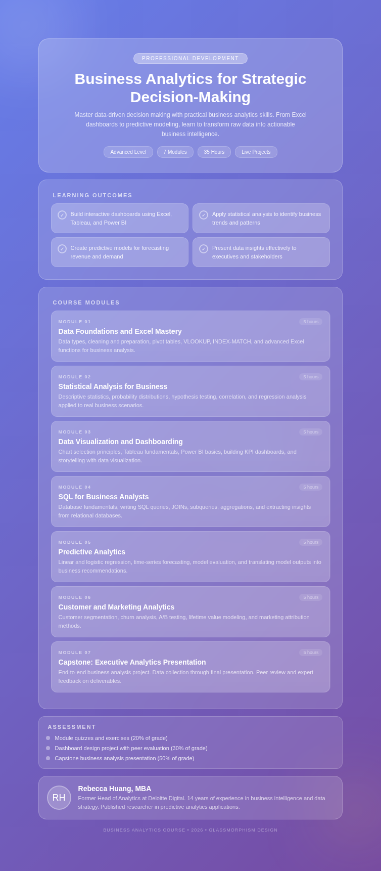 Glassmorphism modern course creator